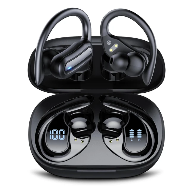 Auriculares Inalámbricos Bluetooth Vamout 53Cascos HD Mic 56H Juego Llamada ENC HD Pantalla LED