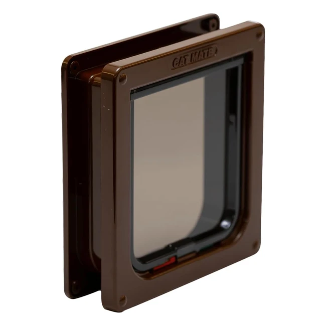 Cat Mate 4 Way Lock Cat Flap - Porta Liner fino a 50 mm - Marrone 235B