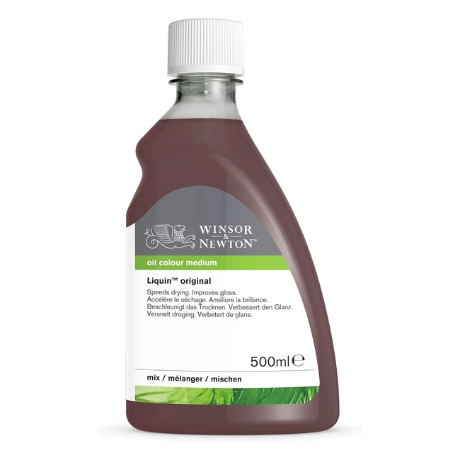 Winsor & Newton Additif Huile Liquin Original 500 ml - Augmente la fluidité et la transparence des couleurs