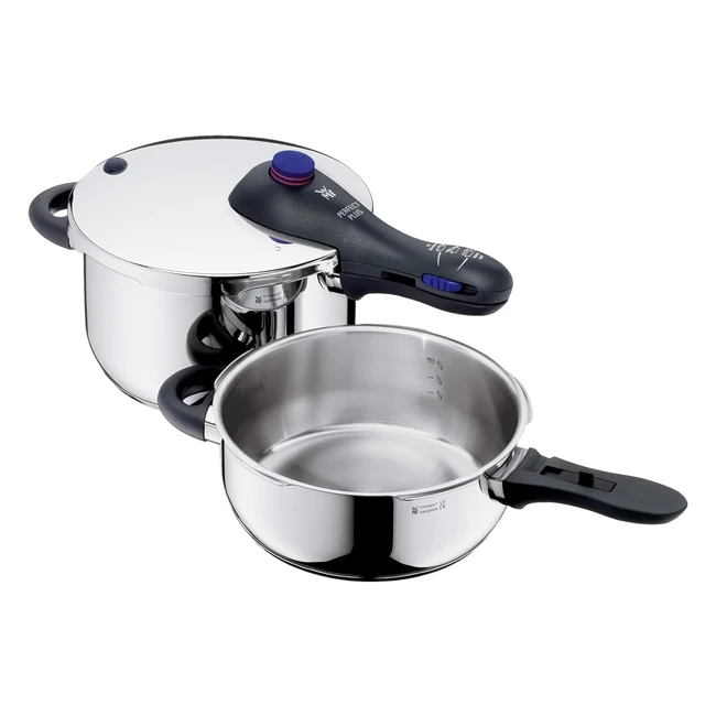 Set Pentole a Pressione WMF Perfect Plus 3L e 4.5L - Acciaio Inox Cromargan 1810 - Pentola Induzione e Gas - Fondo Transtherm Triplo Strato
