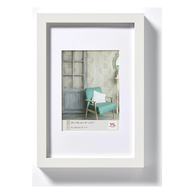 Walther Design Stockholm Holzrahmen - Referenznummer 12345 - Bevel Cut Mount - Stand - Weiß