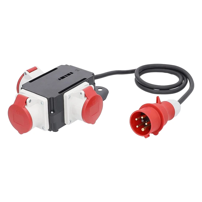 Adaptador distribuidor de corriente Neckar con cable de manguera de goma 15m