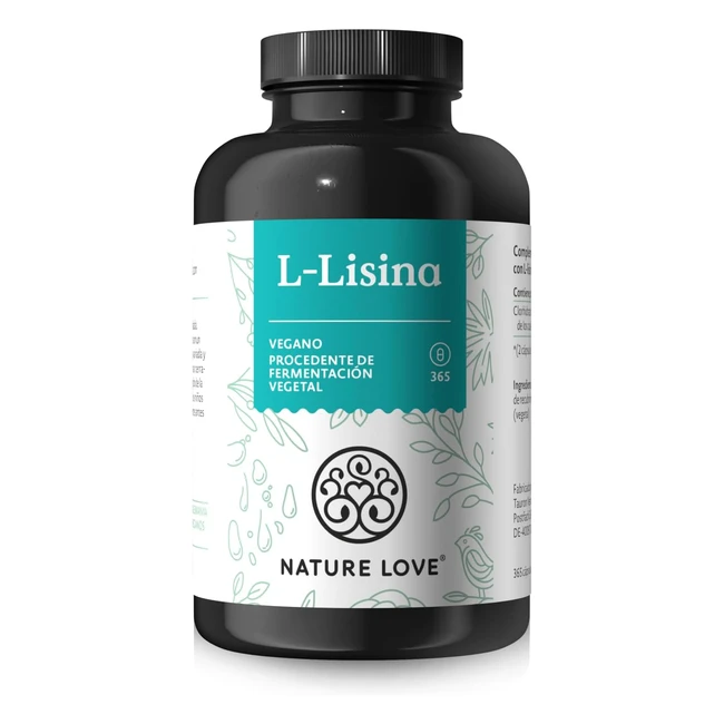 Nature Love Llisina 365 cpsulas veganas 1000mg hcl dosis diaria - Fermentacin vegetal