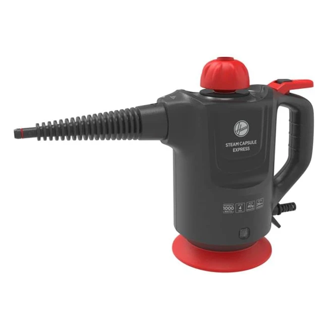 Hoover SGE1000 011 Pistola a Vapore - Capacità 0.37 Litri - Pulitore Professionale - Vapore Pronto in 2 Minuti - 100W - Grigio e Blu