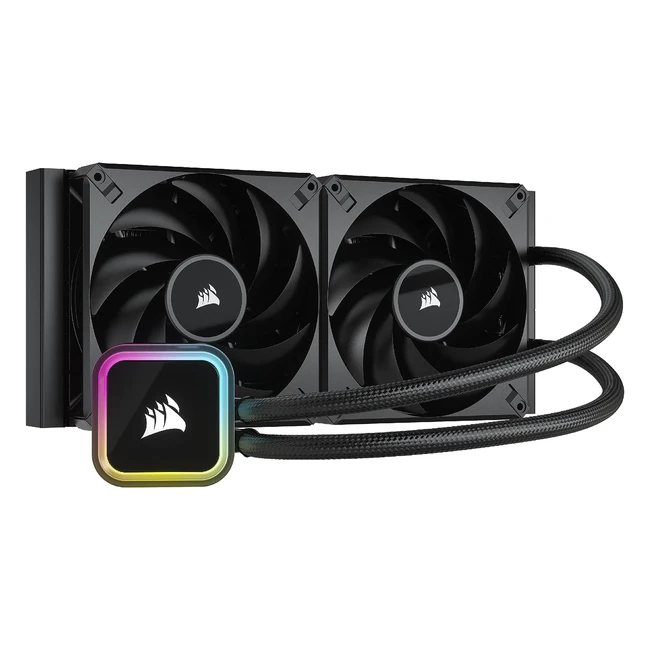 Corsair iCUE H115i RGB Elite CPU-Flüssigkeitskühler, 280mm Radiator, LGA 1700/1200/115x/2066 und AM4 Sockel, Schwarz