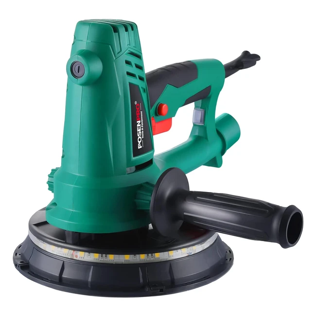 Posenpro Electric Drywall Sander 750W | Variable Speed 1500-2700RPM | LED Light | Dust Bag | 6 Sanding Discs