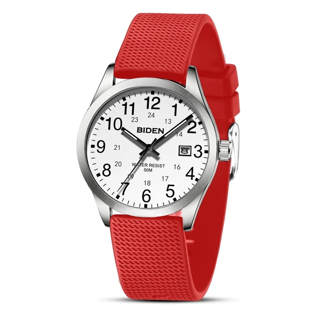 Montre homme LN Lenqin, étanche, chronographe, bracelet en silicone