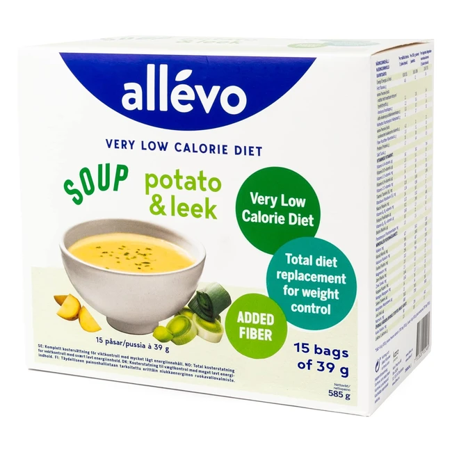 Soupe de pommes de terre et poireaux - Substitut de repas - 15 portions - Allvo by Alpha Foods