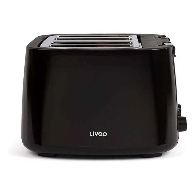 Tostapane Livoo Feel Good Moments a 4 Slot DOD167 Nero