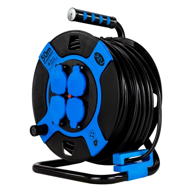 Rev 0010118812 Base Múltiple 50m 4 Salidas AC Exterior Negro Azul