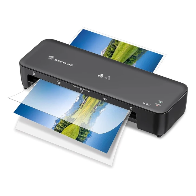 Plastifieuse Bonsaii A4 Chauffage Rapide 80100 Microns Résistant aux Bourrages Portable