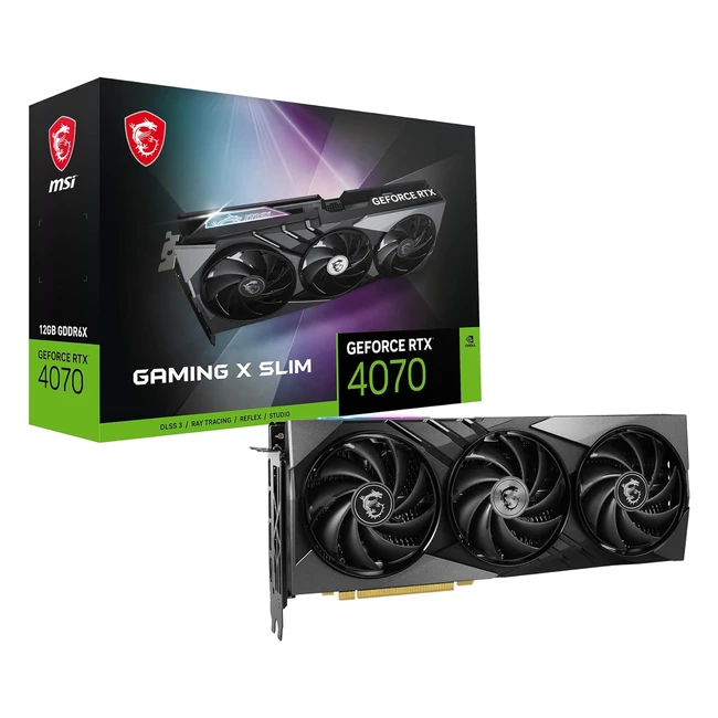 MSI GeForce RTX 4070 Gaming X Slim 12G Graphics Card - 12GB GDDR6X - PCI Express Gen 4 - 192bit - 4K/8K HDR