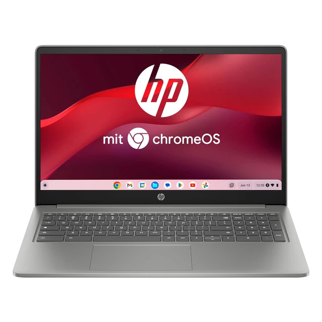 HP Chromebook 15,6 Zoll FHD Display, Intel Core i3n305, 8 GB DDR5 RAM, 256 GB UFS, Intel UHD Graphics, ChromeOS, QWERTZ, Mineral Silver