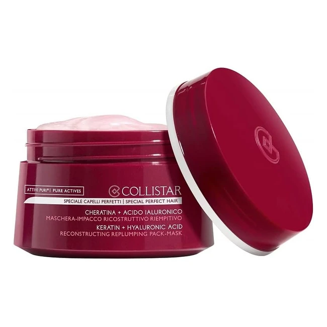 Collistar Maschera Impacco Capelli Ricostruttivo - Cheratina e Acido Ialuronico - 200ml