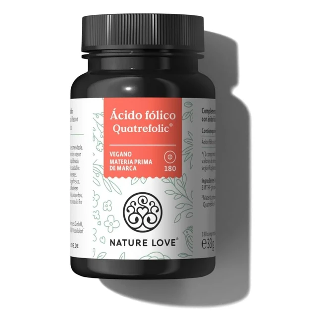 Ácido Fólico Nature Love Quatrefolic 180 comprimidos - Alta dosificación y calidad