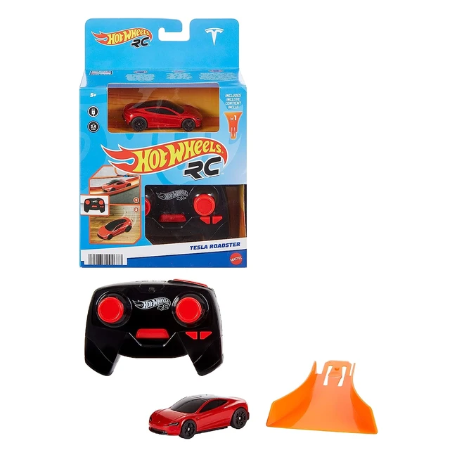 Hot Wheels Giocattoli Multicolore HJP78 - Auto RC Tesla Roadster in Scala 1:64