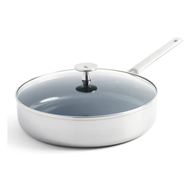 Sartén Honda de Cerámica Reforzada Blue Diamond Triple Steel 28cm - ¡Cocina sin preocupaciones!