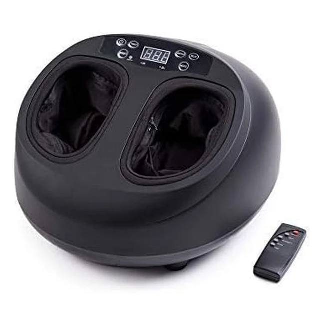Massaggiatore elettrico per piedi Global Relax Vitalzen Mini - Massaggio a 360° con compressione - Controllo semplice - Nero