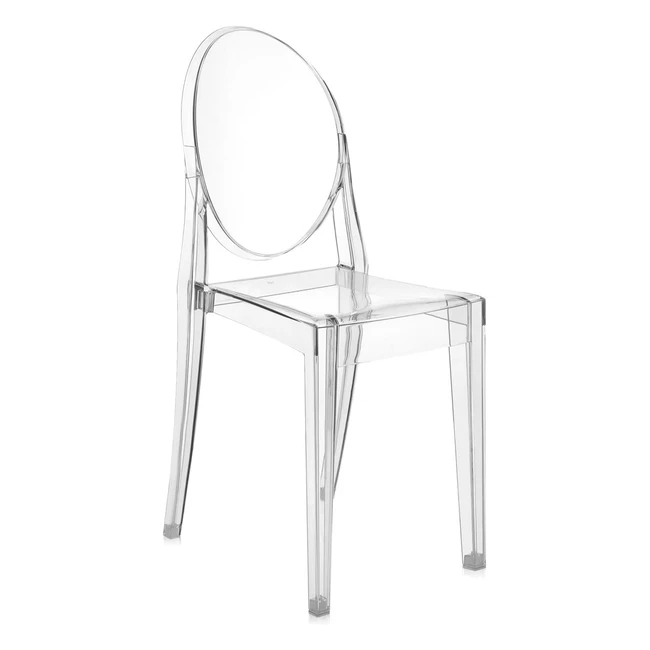 Kartell Victoria Ghost - Set 2 Sedie Impilabili in Cristallo