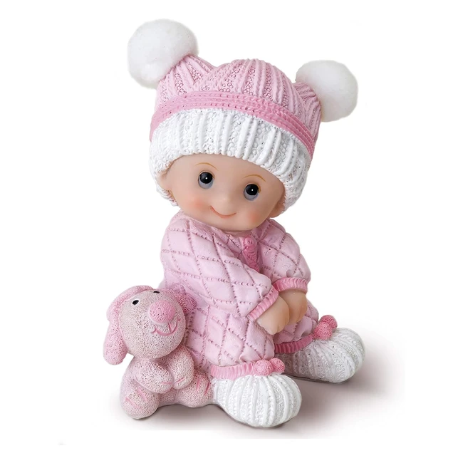 Figura Pastel Niña Bebé Sentada Rosa 10 cm - Mopec Y2852