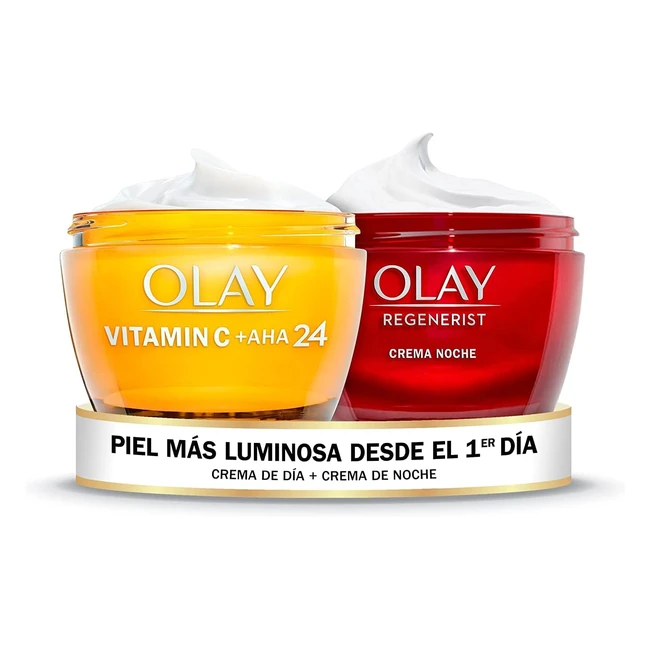 Crema Olay Gel de Día con Vitamina C, AHA y Niacinamida - Tono Radiante y Uniforme