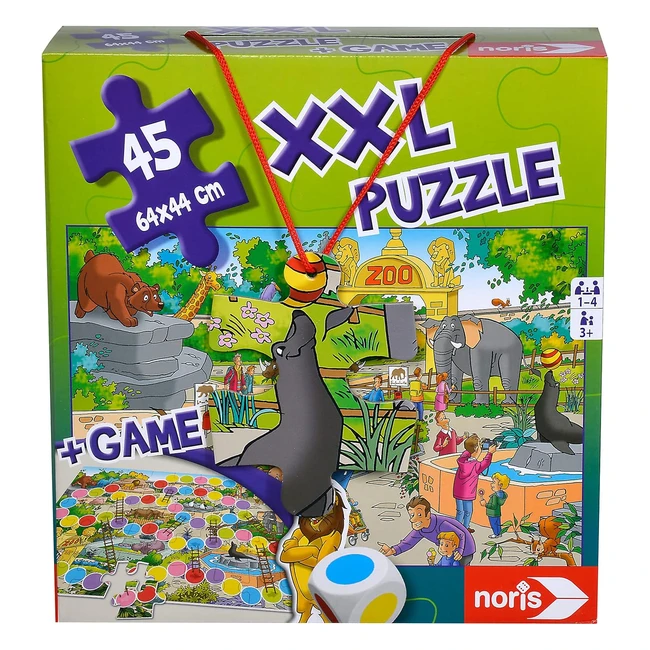 Noris Chelle XXL 2 en 1 - Puzzle Zoo 45 pièces - À partir de 3 ans