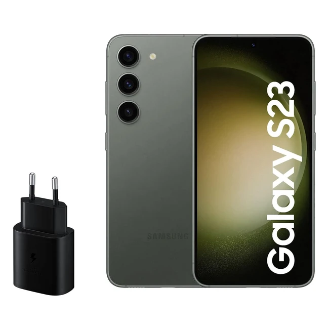 Samsung Galaxy S23 128GB - Cargador de 45W - Smartphone Android - Batería de 3900mAh - Desbloqueado - Verde