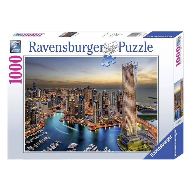 Ravensburger Dubai Marina at Night 1000 Piece Jigsaw Puzzle | Premium Quality | Amazon Exclusive