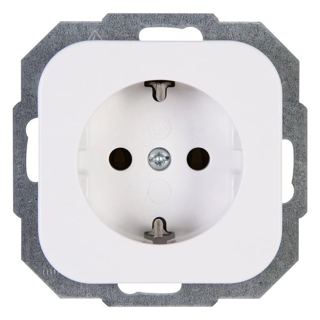 Kopp Schutzkontaktsteckdose Donau Arktisweiß 914002000, 1-fach, IP20