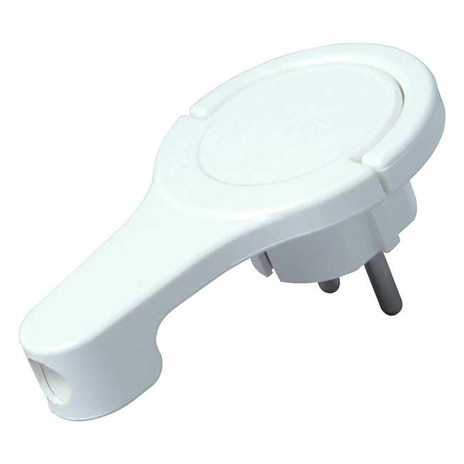 Kopp 172002037 Kunststoff Erdungswinkel Eurostecker extraflach weiß 172002037