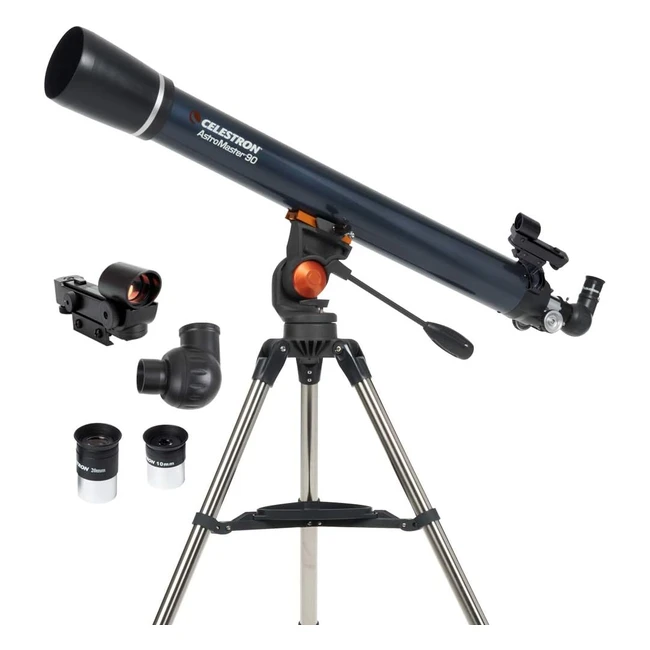Celestron 21063 Telescopio Astromaster 90AZ - Installazione Veloce - Ottica Nitida - Treppiede Stabile