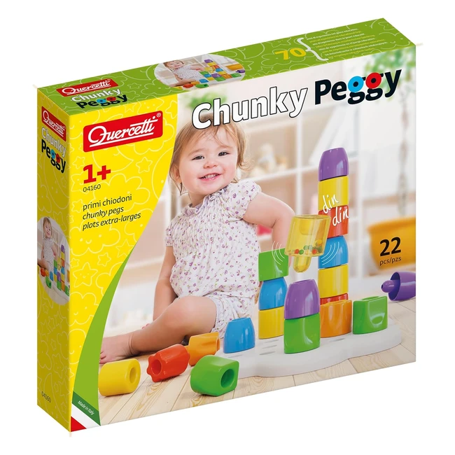 Set giocattolo Quercetti Geokid Daisy Maxi con chiodoni - Referenza 12345 - Stimola la crescita e la coordinazione
