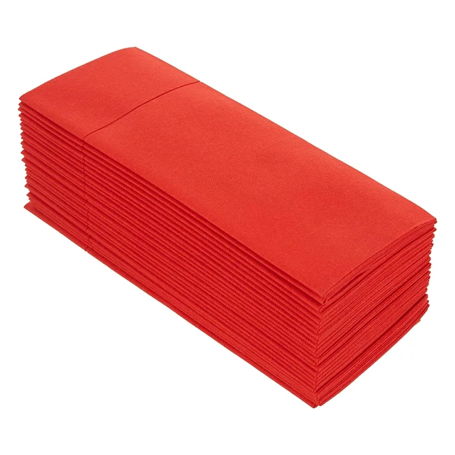 Alvotex Tovaglioli Airlaid Rosso 50pz - Alta Qualità, Ideale per Gastronomia