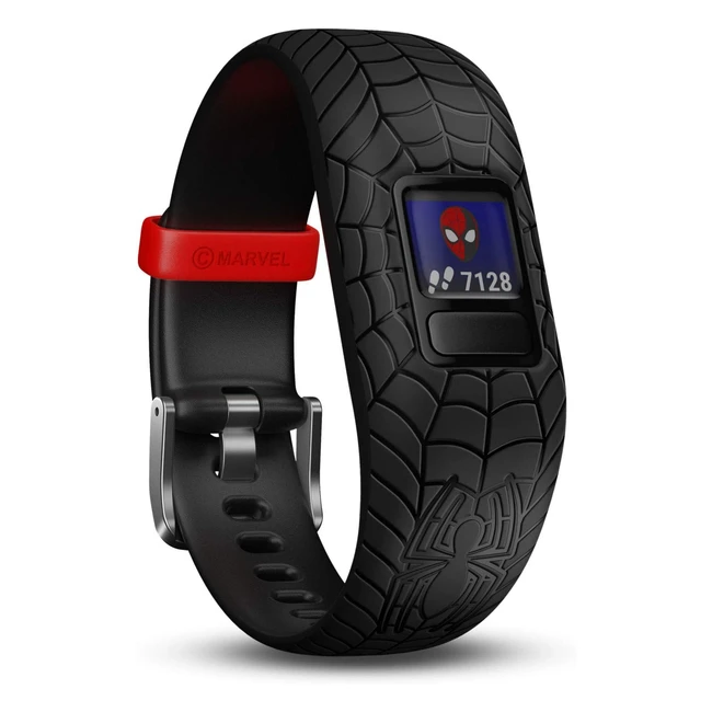Garmin Vivofit Jr 2 Marvel Spiderman Fitness Tracker for Kids - Adjustable Band - Black