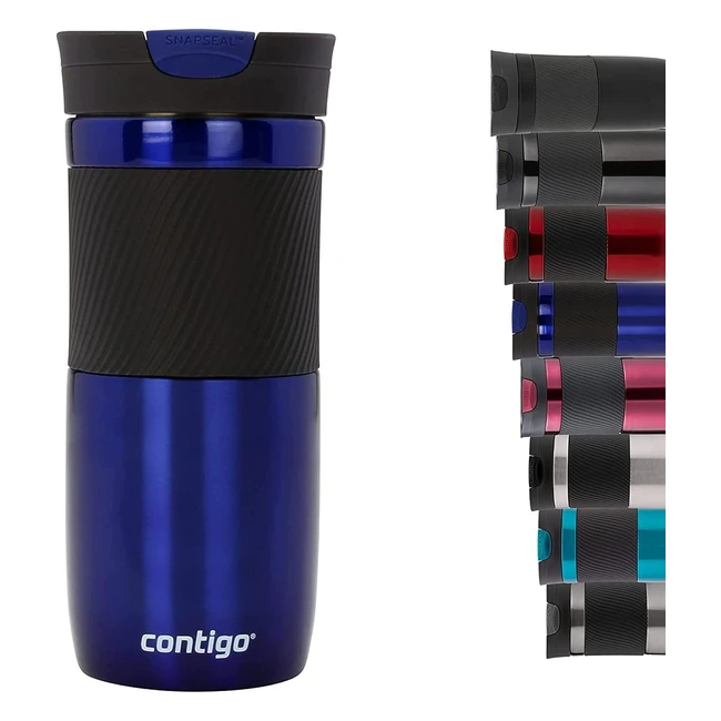 Contigo Byron SnapSeal Travel Mug - Leakproof Stainless Steel Thermal Flask - 470ml
