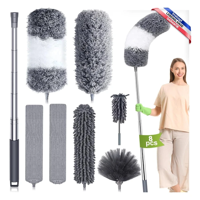 Plumeau télescopique tête de loup 256cm - Nettoyage facile et efficace