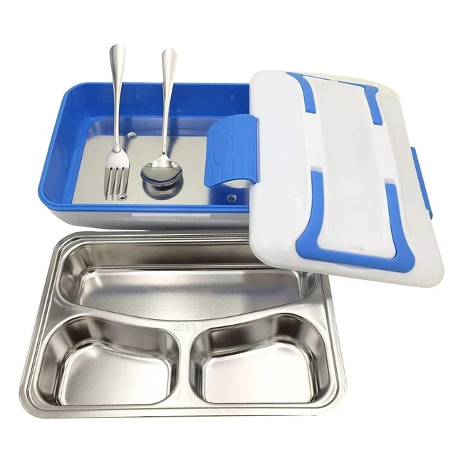 Scalda Vivande Elettrico Portatile in Acciaio - 45W - Box Pranzo
