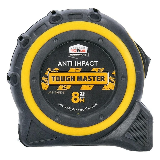 Mètre ruban Tough Master, clip de ceinture léger, résistant aux chocs, 25 mm de large, pour charpentiers, plombiers, électriciens