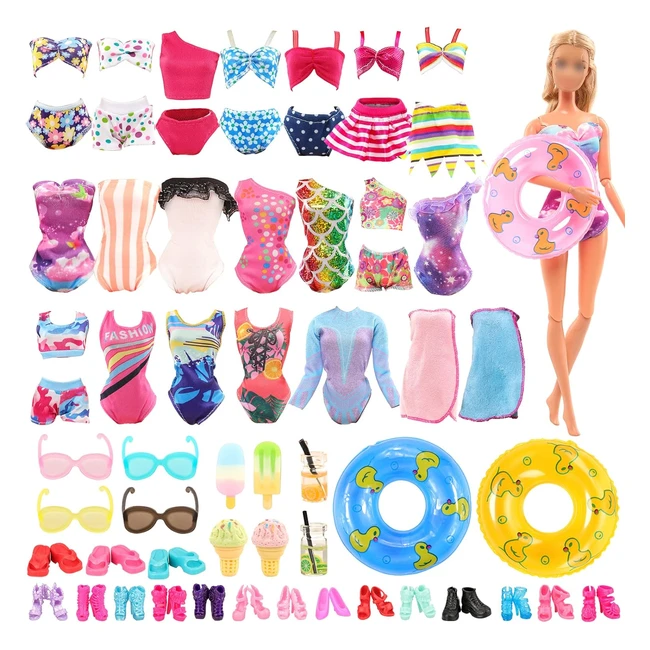 Miunana 26 pezzi per 115 pollici 2830 cm bambola - Abiti, Accessori, Scarpe