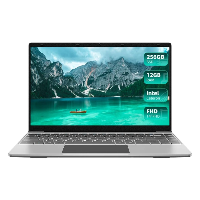 Jumper Ordinateur Portable 14 Pouces IPS Full HD 12Go DDR4 256Go SSD PC Portable Intel Quadricur Processeur Laptop