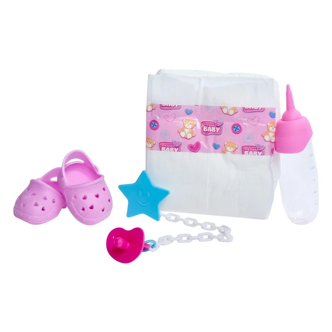 Simba 105560004 Set de Paal Chupete con Cadena Botella y Sandalias para Muecas - 3+ aos
