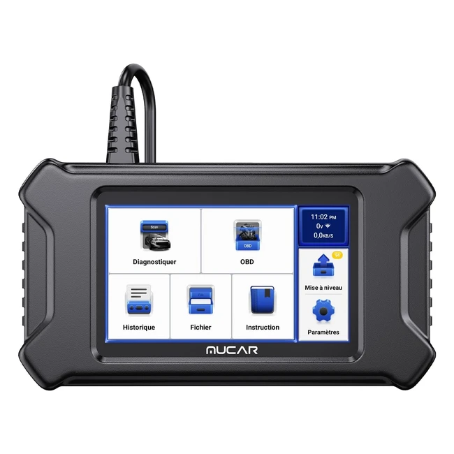 Valise Diagnostic Auto Mucar CS5 - OBDII Scanner Voiture ABS SRS TCM Moteur BCM - Écran Tactile HD 5" Android 7.0 - Mise à Jour Gratuite à Vie