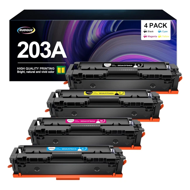 Cartouche de toner compatible Rudguz 203A CF540A pour HP 203X CF540X - LaserJet Pro MFP M281fdw