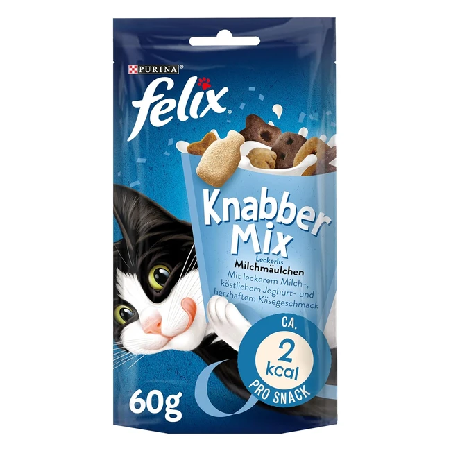 Felix Knabbermix Croccantini Gatto - Confezione da 8 sacchetti da 60g