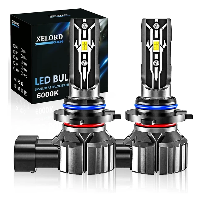 Xelord HB49006 LED 6000K Lampadine per Fari Auto - Confezione da 2