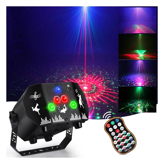 Lampe de Scène avec Télécommande - Effets Fantaisie - Contrôle par Musique - Ambiance Unique - USB - Boule Disco pour Soirée Fête Noël