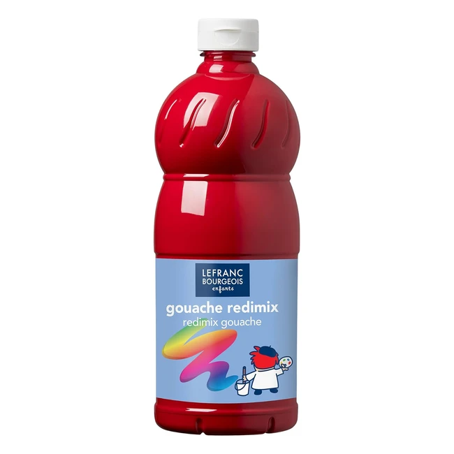 Lefranc Bourgeois Gouache Rojo Primario 1000ml - Temperas para Niños