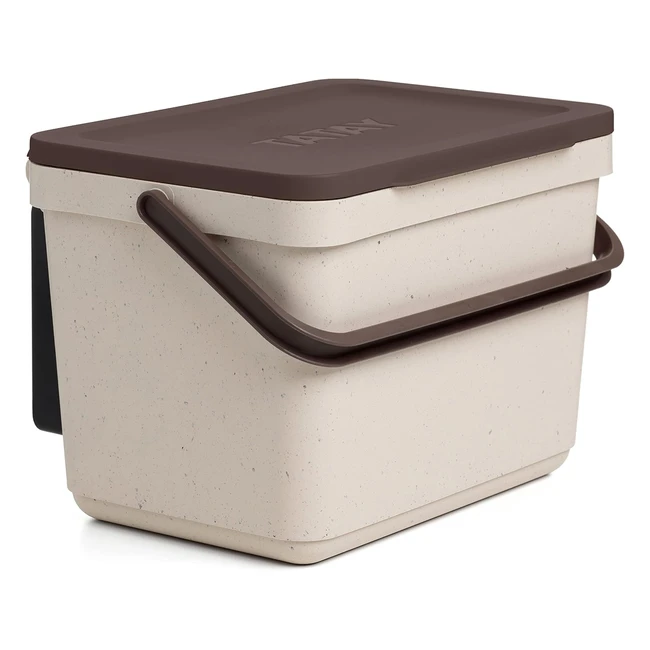 Poubelle organique Tatay 6L recyclée - Design pratique et moderne