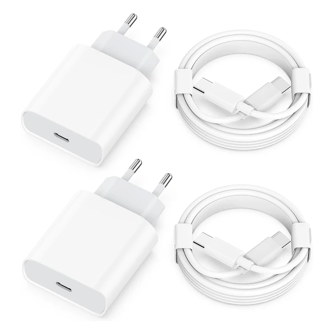 Caricabatterie rapido USB C Nanaisse per iPhone 1515 Pro15 Pro Max15 Plus - 4 pack
