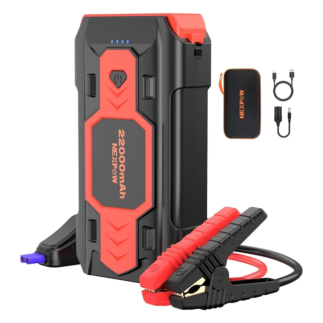 Booster batterie voiture Nexpow 2500A - Essence 80L / Diesel 80L